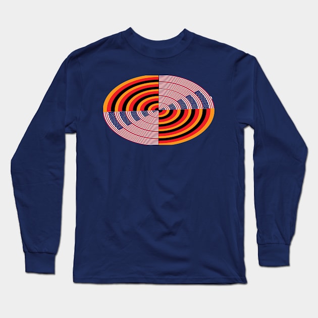 German- American Spinning Circle Design Long Sleeve T-Shirt by PandLCreations
